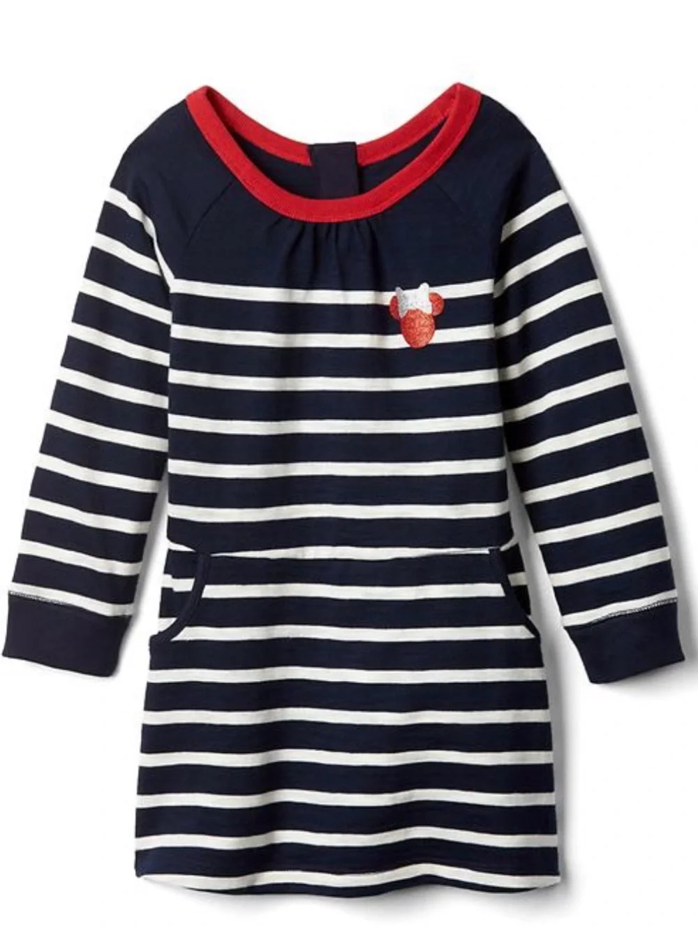 Gap x Disney | EUC - Minnie Jersey Knit Dress - Size 5 - Navy/Red/White